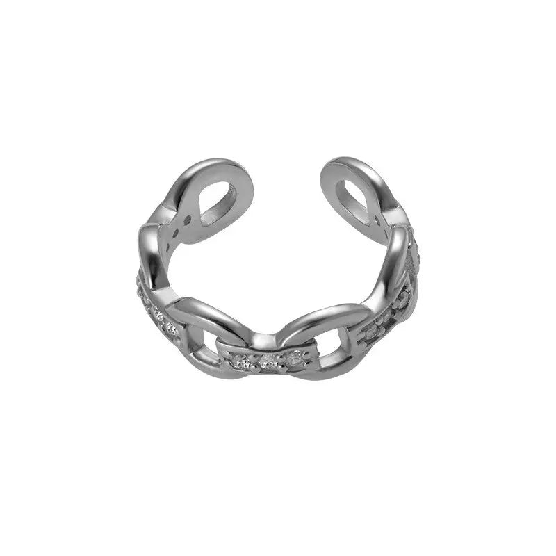 Ohrring "Earcuff Saphira" mit feinen Zirkonia-Verzierungen